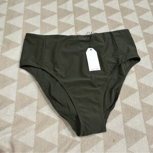 Universal standard green high rise swim bikini bottoms